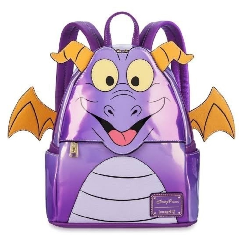 Disney Parks Loungefly Figment Dragon Mini Backpack Iridescent Epcot Purple Bag